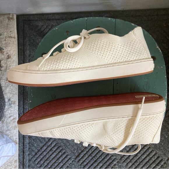 L.L. Bean Knit Sneakers Ivory Excellent No Use 8.5 - Picture 2 of 7